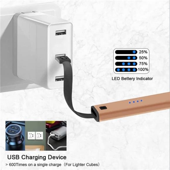 Candle Lighter Electric Arc Lighter with Built in USB Cable & Hanging Hook - Picture 7 of 7